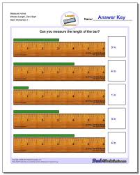 Four worksheets are in increments of 1 inch, fo. 20 Reading A Tape Measure Worksheets Worksheet For Kids
