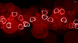 glowing hearts happy valentines day hd