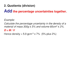 Percentage uncertainty uncertainty calculated value 100% percentage uncertainty 0.5 14.0 100% Ppt 3 Coursework Isa Preparation Powerpoint Presentation Free Download Id 901948
