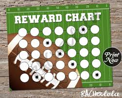 Football Sport Reward Chart For Kids Printable Instant Digital Download Toddler Potty Training Chart Children Sticker Behavior Chore Chart