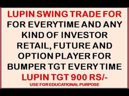 Lupin Swing Trading Idea For Storn Term Investor Even For Fno And Option Players For Bumper Gain Jus