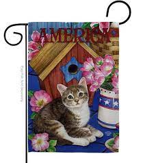 America Proud Kitten Cat Garden Flag