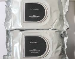 2 x mac wipes cleansing towelettes