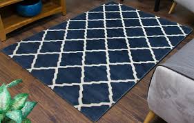 navy rug runner clic trellis lattice