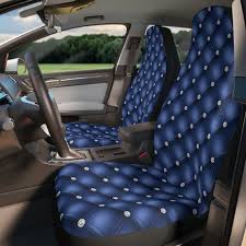 Royal Blue Bling Car Seat Cover Diamond