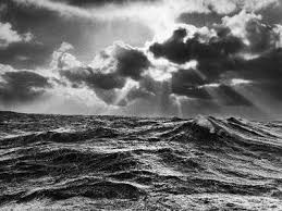 Open Sea Black And White Photography