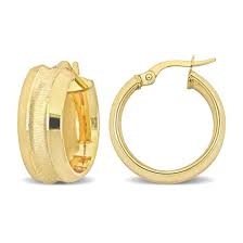 yellow gold hoop earrings 20mm
