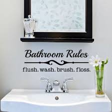 Bathroom Rules Wall Sticker