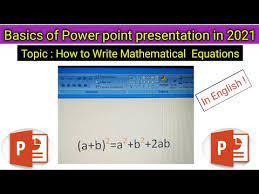 How To Write Equations In Microsoft Ppt