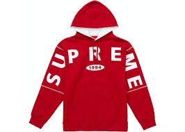 We fly to toronto canada to host a meet up outside of the cntrbnd store. Supreme Spread Logo Hooded Sweatshirt Red Fw19
