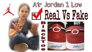 real vs fake air jordan 1 low black toe