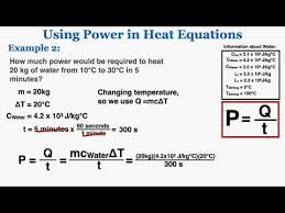 power in heat equations ib physics