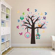 Tree Wall Stickers For Nursery With Owl