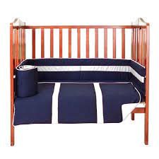 Solid Stripe Porta Crib Bedding