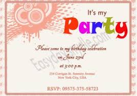How To Write Invitation For Birthday Party Example Writing A