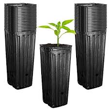 50pcs Plastic Deep Plant Nursery Pots