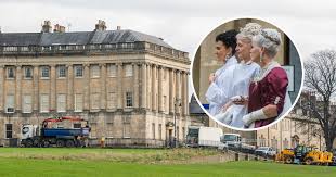 I can see why they'd want that is an excellent point. Bridgerton Netflix Filming Live Stars Gather At Bath S Royal Crescent Somerset Live