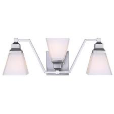 These light fixtures were most likely selected by the home builder because of their low cost. Patriot Lighting Cynne Brushed Nickel 3 Light Vanity Light At Menards