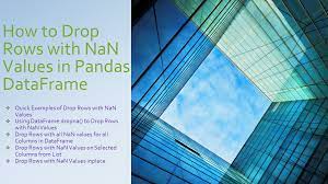pandas drop rows with nan values in