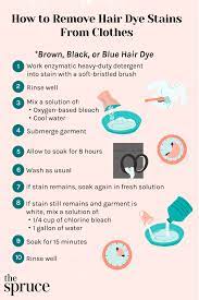 how to get hair dye out of clothes