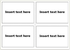 Vocabulary Flash Cards Using Ms Word