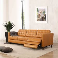 power inclining genuine leather sofa