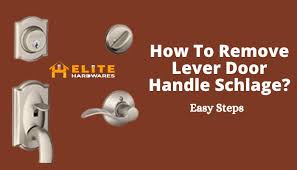 how to remove lever door handle schlage