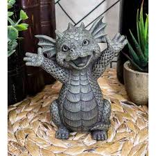 Small Baby Garden Dragon With Wide Open