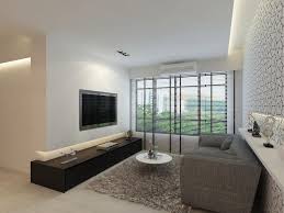 Modern Living Room With Tv Console And