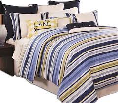 chambray stripe bedding set