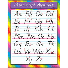 Manuscript Alphabet Modern Learning Chart
