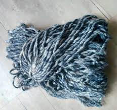 count woolen light blue texture carpet yarn