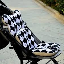 Checked Cotton Baby Stroller Seat