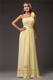 one shoulder ruched bodice prom dress