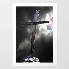 the old rugged cross art print by john