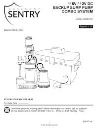 basement sentry 115v instructions