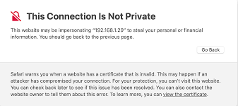 connection is not private warning