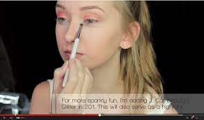 tangerine sparkles eye makeup tutorial