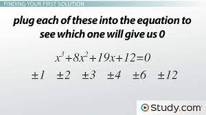 Cubic Equations Overview Formula