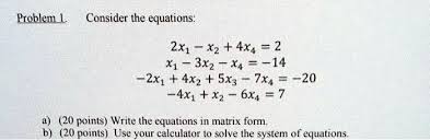 Solved Consider The Equations 2x1