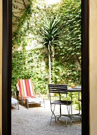palm tree courtyard interior design ideas
