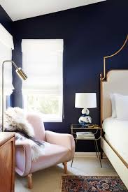 navy and rose gold bedroom ideas