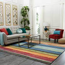 stripe mid century modern area rug