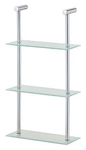 3 tier glass wall rack shelving shelves