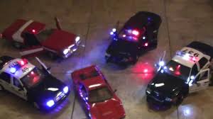 lighted cast police cars and sirens