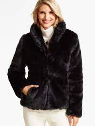 Short Faux Fur Coat Talbots Short