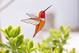 Hummingbird Stained Glass Suncatcher
