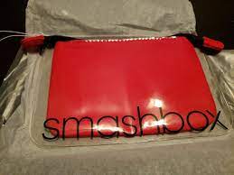 smashbox makeup bag case clear red ebay