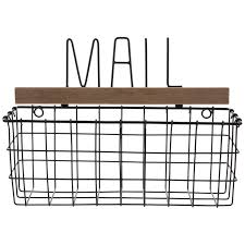 Mail Black Metal Wall Basket Hobby