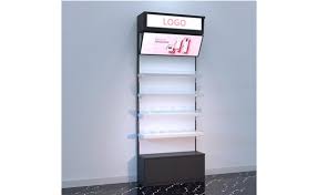 cosmetics display stands shelves